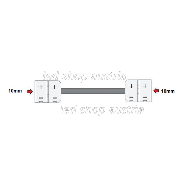 (Bild für) LED Stripe Flex- Verbinder 2 Adern f. 10mm Strips (lötfrei)