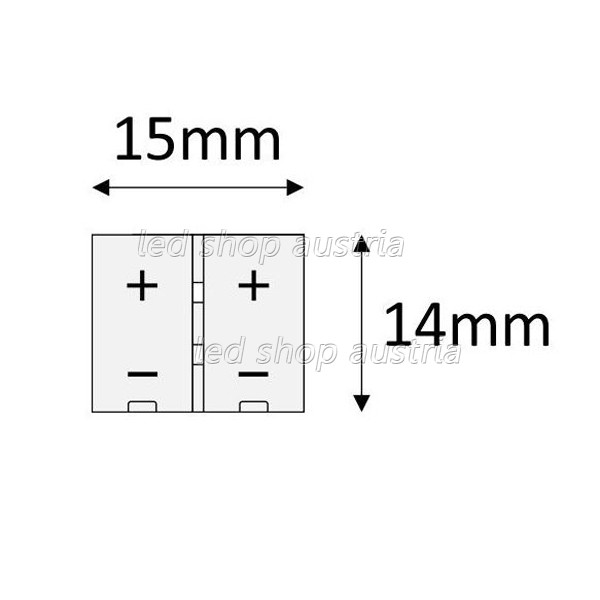 LED Stripe Flex- Verbinder 2 Adern f. 10mm Strips (lötfrei)
