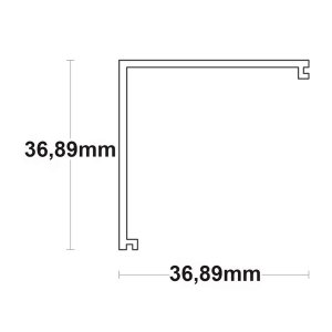 Profilabdeckung COVER16 opal/satiniert 200cm für Profil CORNER20N