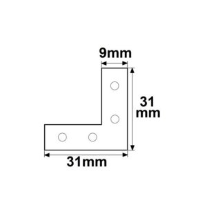 Eckverbinder f. CORNER20N Double/Single 90° 4er Set