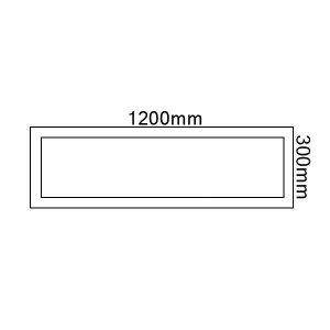 Aufbau-/Abhängerahmen weiß für LED Panel 1200x300mm