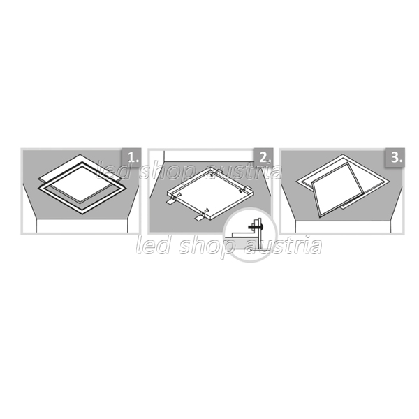 Einbaurahmen weiß für LED Panel 1200x300mm