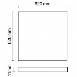 CCT LED Panel 625x625mm 24V DC, weissdynamisch, UGR