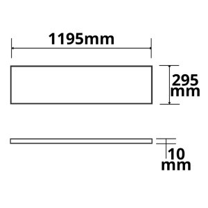 CCT LED Panel 120x30cm 24V DC, weissdynamisch, UGR