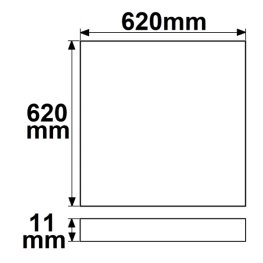 RGB-NW LED Panel 625x625mm 24V DC, RGB+W, 57W ohne VG