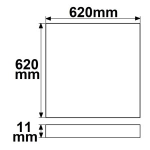 RGB-NW LED Panel 625x625mm 24V DC, RGB+W, 57W ohne VG