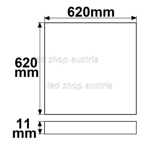 RGB-NW LED Panel 625x625mm 24V DC, RGB+W, 57W ohne VG