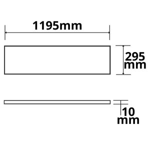 RGB-NW LED Panel 120x30cm 24V DC, RGB+W, 57W ohne VG