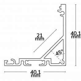 LED Eckprofil CORNER 20N Aluminium eloxiert 200cm