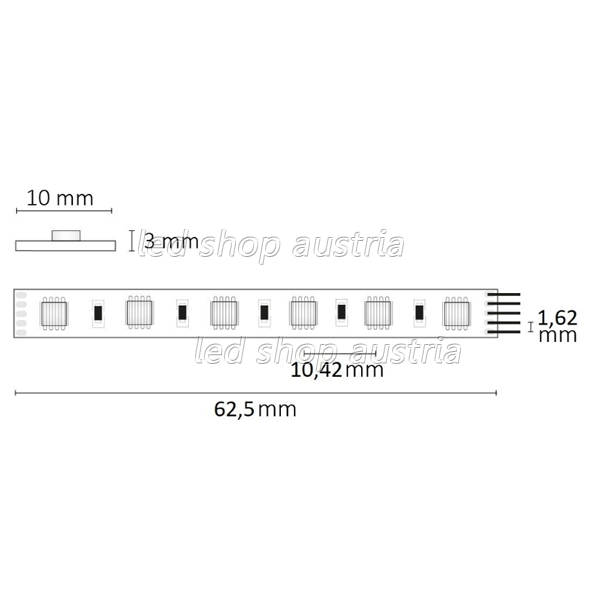 LED Strip 24V Professional RGB-WW 19W 4in1 Chip 96 LED/m 5m Rolle selbstklebend