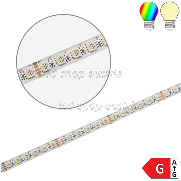 LED Strip 24V Professional RGB-WW 19W 4in1 Chip 96 LED/m 5m Rolle selbstklebend