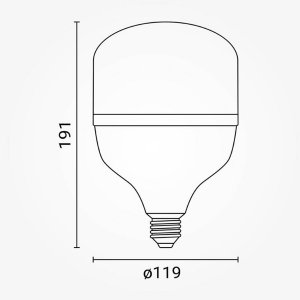 E27 LED T120 Kolbenlampe 4000lm 40W kaltweiß