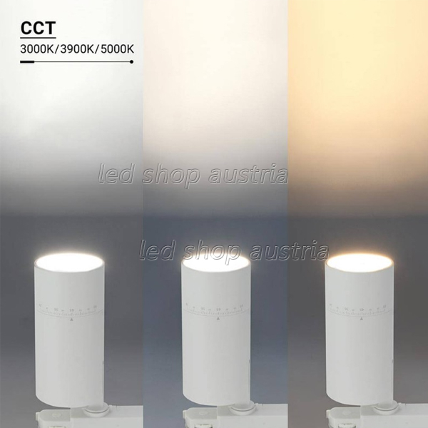 (Bild für) LED 3Ph. Schienenstrahler Weiß 20/25/30W CCT
