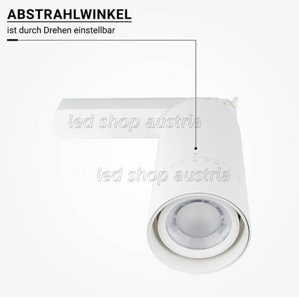 (Bild für) LED 3Ph. Schienenstrahler Weiß 20/25/30W CCT