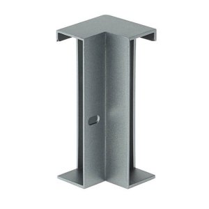 Eckverbinder für LED Sockelleistenprofil V1 Grau Metallic