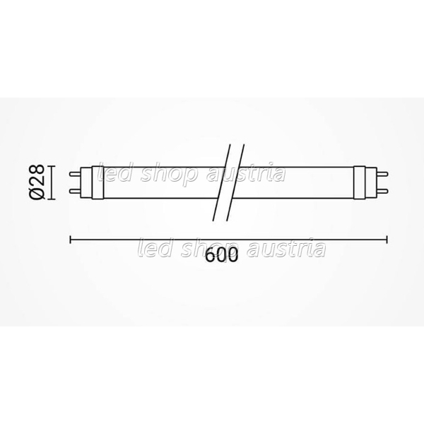 60cm LED "Retrofit" T8 Röhre Kunststoff HL mit Starter 9W neutralweiß