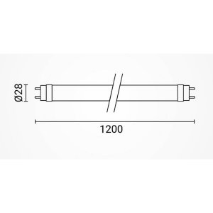 120cm LED "Retrofit" T8 Röhre Kunststoff HL mit Starter 18W kaltweiß