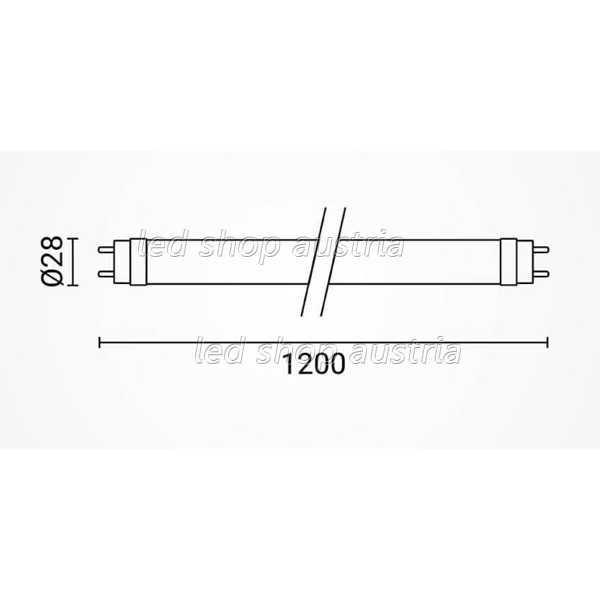 120cm LED "Retrofit" T8 Röhre Kunststoff HL mit Starter 18W neutralweiß