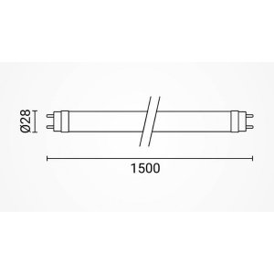 150cm LED "Retrofit" T8 Röhre Kunststoff HL mit Starter 22W kaltweiß