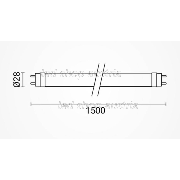 150cm LED "Retrofit" T8 Röhre Kunststoff HL mit Starter 22W neutralweiß