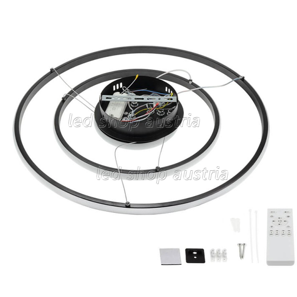 (Bild für) 78W LED CCT Pendelleuchte Dimmbar Schwarz 3-fach