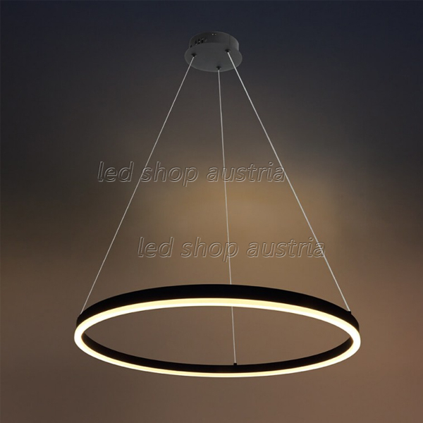 22W LED Pendelleuchte Schwarz Ø60cm Warmweiß