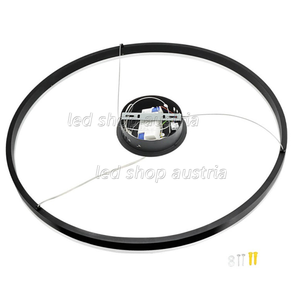 22W LED Pendelleuchte Schwarz Ø60cm Warmweiß