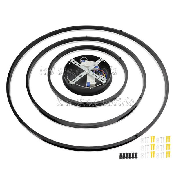 70W LED Pendelleuchte Warmweiß Schwarz 3-fach