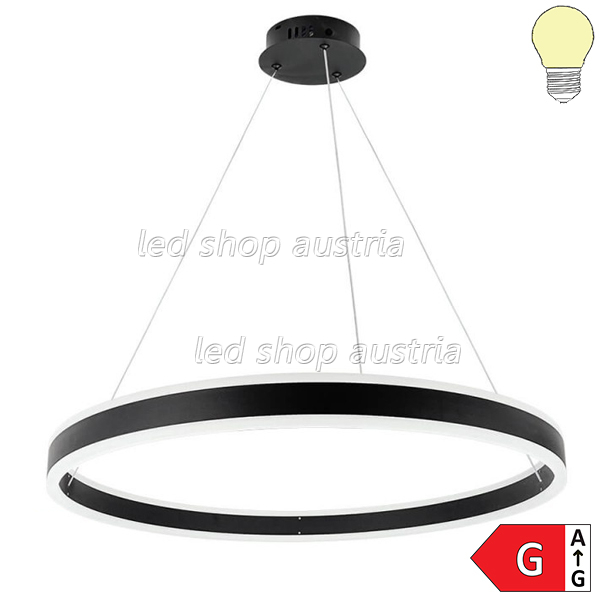 (Bild für) 36W LED Pendelleuchte Schwarz Up-Down Ø60cm Warmweiß