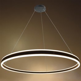 60W LED Pendelleuchte Up and Down Warmweiß Schwarz Ø100cm