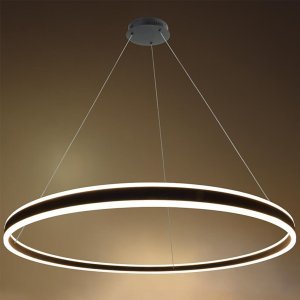 60W LED Pendelleuchte Up and Down Warmweiß Schwarz Ø100cm