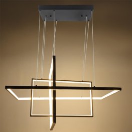 67W LED Pendelleuchte Warmweiß Schwarz 3-fach