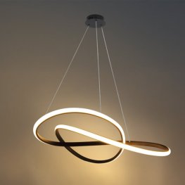 30W LED Pendelleuchte Warmweiß Schwarz Ø60cm