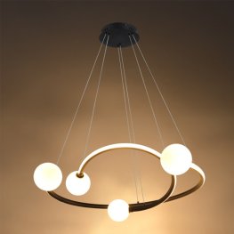 36W LED Pendelleuchte Warmweiß Schwarz