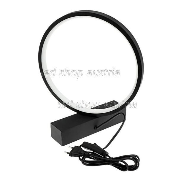 7W LED Tischleuchte circle schwarz warmweiß