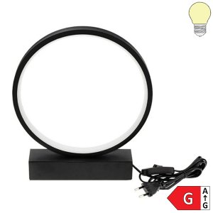 7W LED Tischleuchte circle schwarz warmweiß