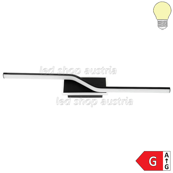 9W LED Wandleuchte Warmweiß Schwarz
