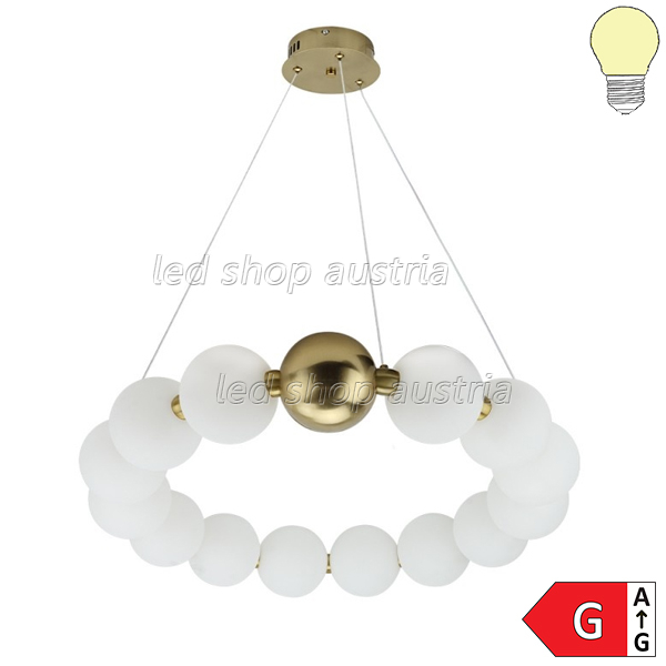 27W LED Pendelleuchte Warmweiß Messing Ø60cm