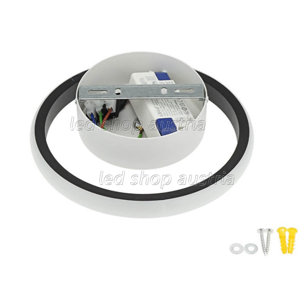7W LED Deckenleuchte circle schwarz warmweiß