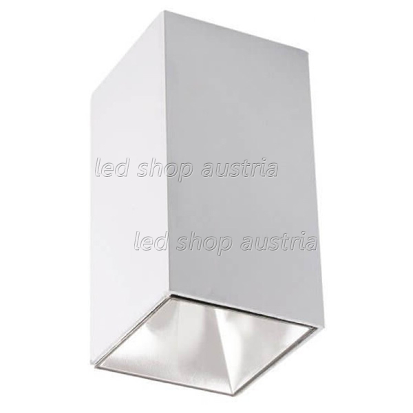 (Bild für) Deckenstrahler GU10 Quader mit weißem Reflektor