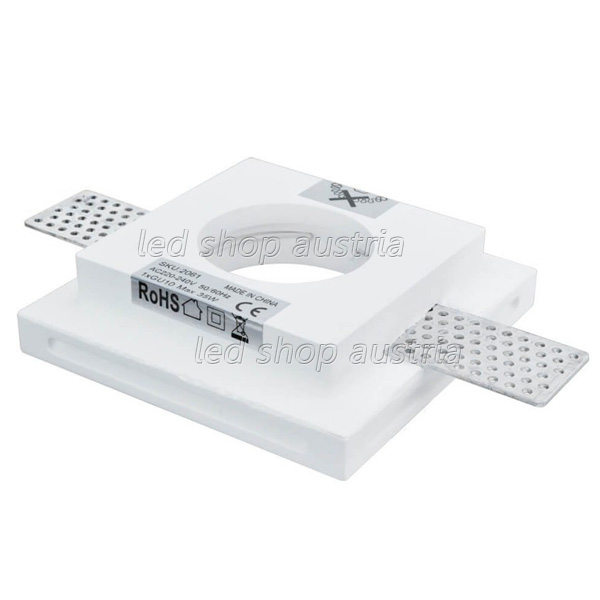 Einbaurahmen Trimless für LED GU10 Quadratisch