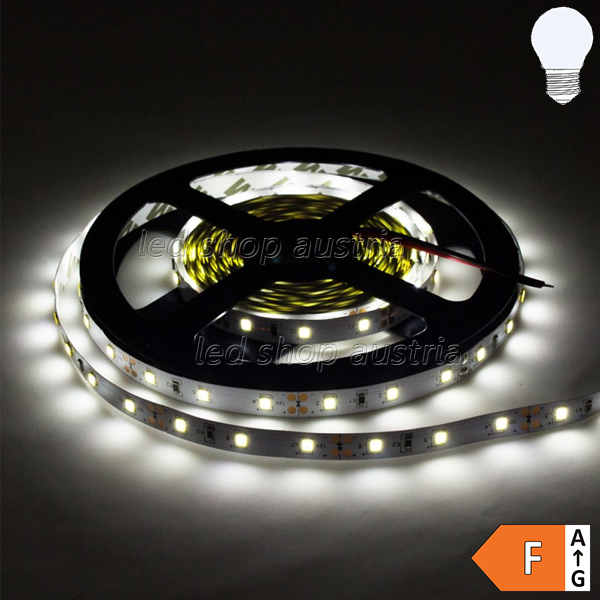 LED Strip 12V 3528 60LED/m 5m Rolle IP54 nanoversiegelt kaltweiß