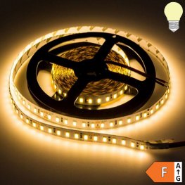 LED Strip 12V 3528 120LED/m 5m Rolle selbstklebend warmweiß