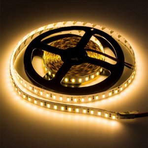 LED Strip 24V 3528 120LED/m 10m Rolle selbstklebend warmweiß