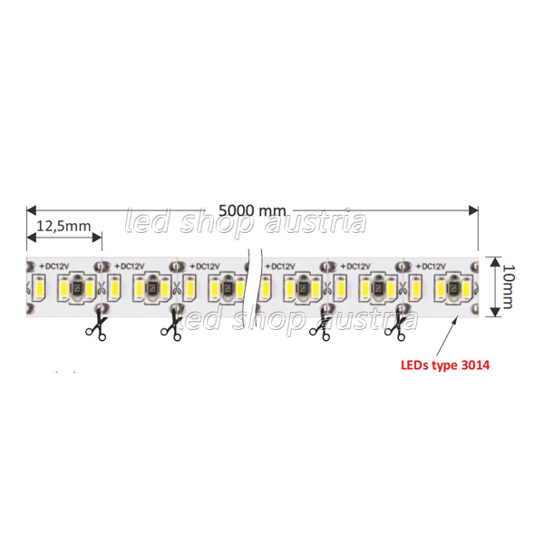 3014 LED Strip 18W/m 5m Rolle selbstklebend neutralweiß