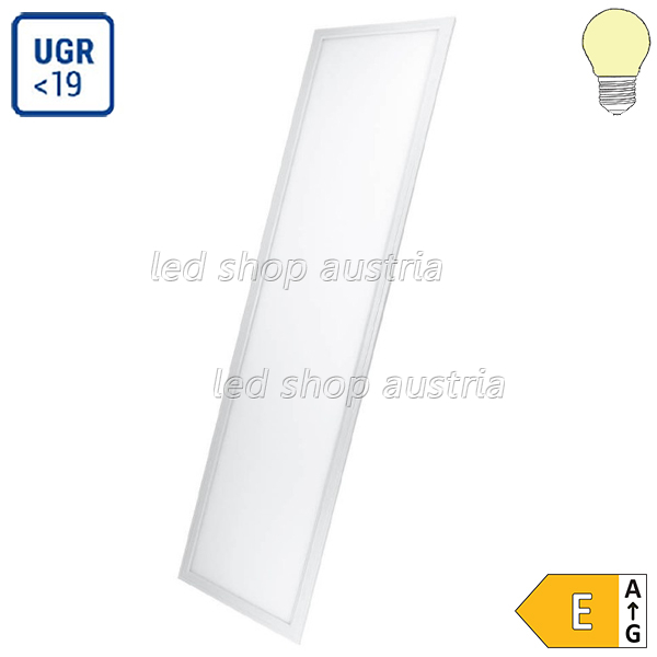 36W LED Panel 120x30cm 100Lm/W UGR19 inkl. Trafo warmweiß