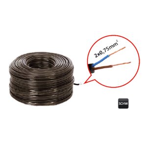 Verbindungskabel 2 x 0,75mm² H03VVH2-F- 1 Meter