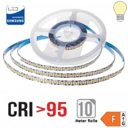 LED Strip 24V 2835SMD 18W/m 240LED/m CRI>95 10m Rolle selbstkl. warmweiß