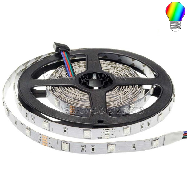 LED Strip 12V 5050 30LED/m RGB 5m Rolle selbstklebend - zum Schließen ins Bild klicken