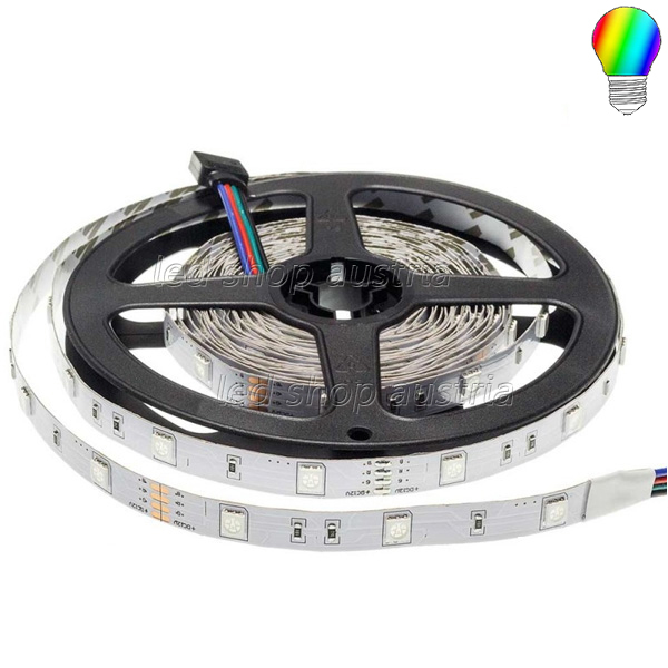 LED Strip 12V 5050 30LED/m RGB 5m Rolle selbstklebend LED Strip 12V 5050 30LED/m RGB 5m Rolle selbstklebend